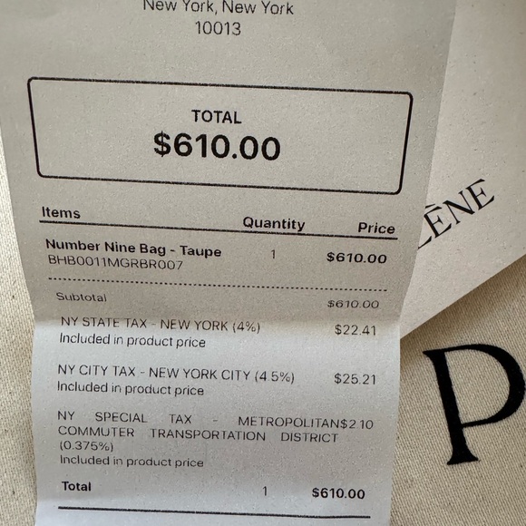 Polène Numéro Neuf Nine Taupe Handbag - Picture 3 of 9